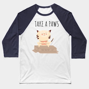 Take A Paws. Yoga Mastery : Cat Baseball T-Shirt